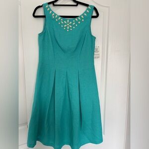 Nine West Turquoise Dress with Cream Accents